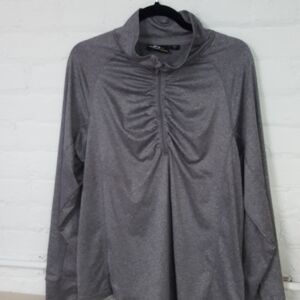 Grey Active Half Zip Plus 1X